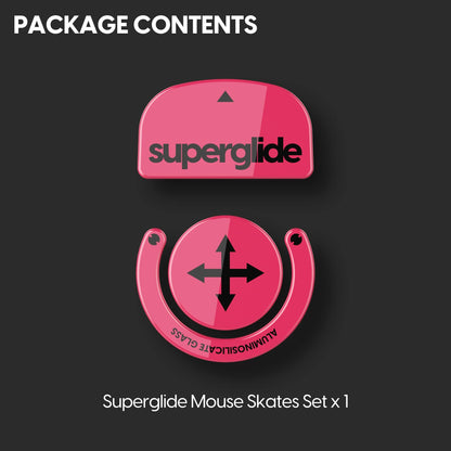 Pulsar Gaming Gears Superglide Mouse Feet - Ultra Strong Glass, Fast & Smooth, Magenta, Size: Superglide 1