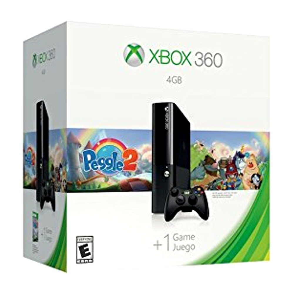 Xbox 360 4GB Console Bundle with Peggle 2 - Black, Model L9V-00039