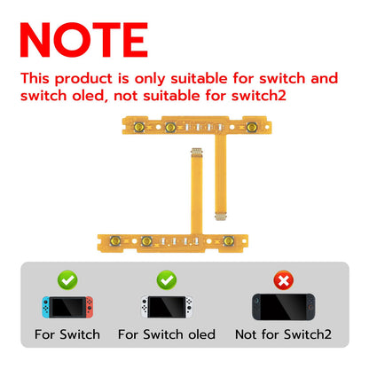 Mcbazel SL SR Sync Button Ribbon Flex Cable Set for NS Joy-Con Controller Repair - Black, Model 3a498213