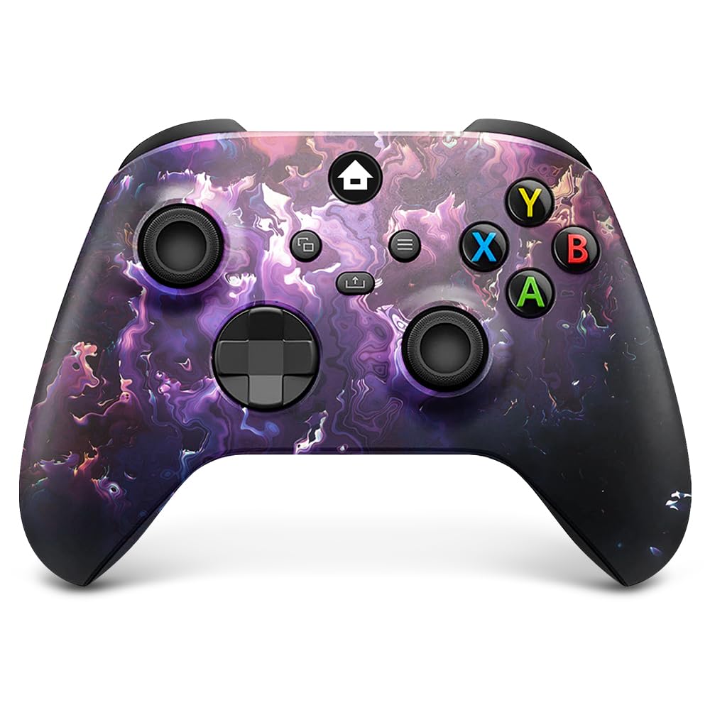 DAQUGPT Wireless Bluetooth Controller for Xbox One Series X/S, Purple Magma Custom Design, No Receiver Needed