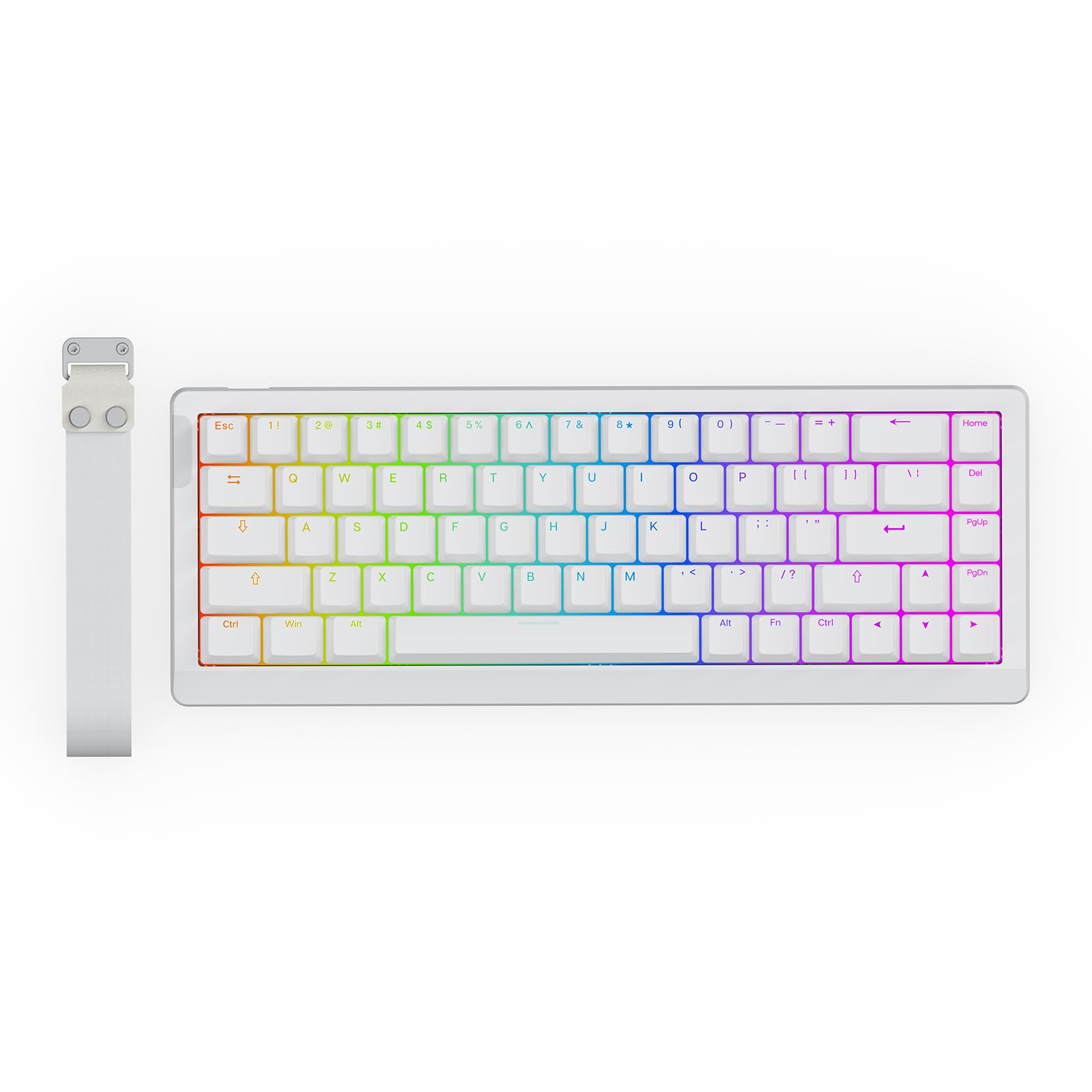 Ematerial nameAKER HE68 Lite Hall Effect Gaming Keyboard  8k Polling & 128K Scan Rate  0.01mm Adjustable control button  0.125ms Latency  5-Layer Sound-Dampened  Snap Key  SOCD  A-RGB  Wired  Mac Software (White)