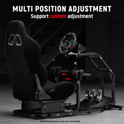 Dardoo G29 Racing Simulator Cockpit - Adjustable Race Seat, Fits Logitech G920/G923, Thrustmaster T150/T300RS, 48.5x24.7x41 in