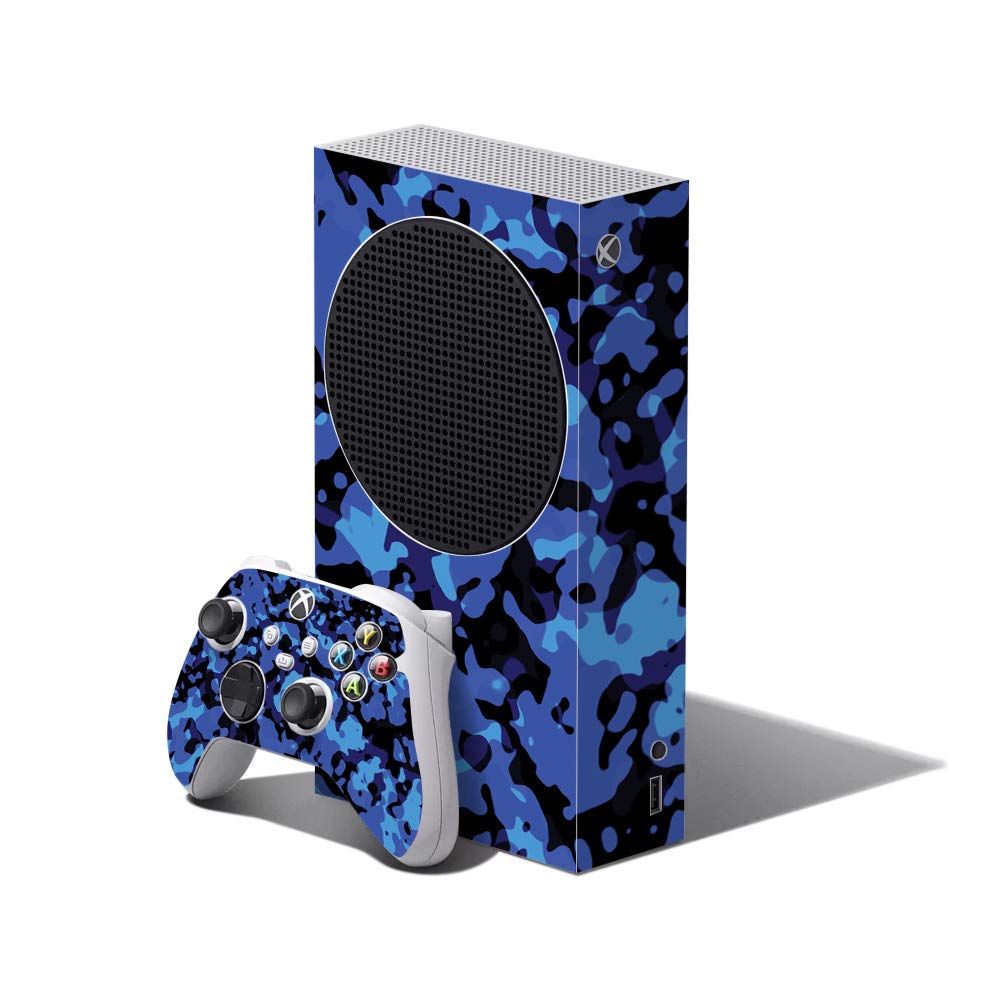 MightySkins Skin Compatible with Xbox Series S Bundle - Blue Modern Camo | Protective  Durable  and Unique Vinyl Decal wrap Cover | Easy to Apply  Remove  and Change Styles | Made in The USA