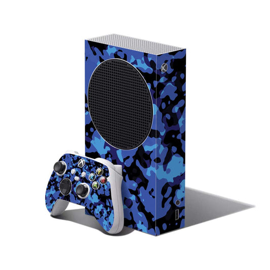 MightySkins Skin Compatible with Xbox Series S Bundle - Blue Modern Camo | Protective  Durable  and Unique Vinyl Decal wrap Cover | Easy to Apply  Remove  and Change Styles | Made in The USA