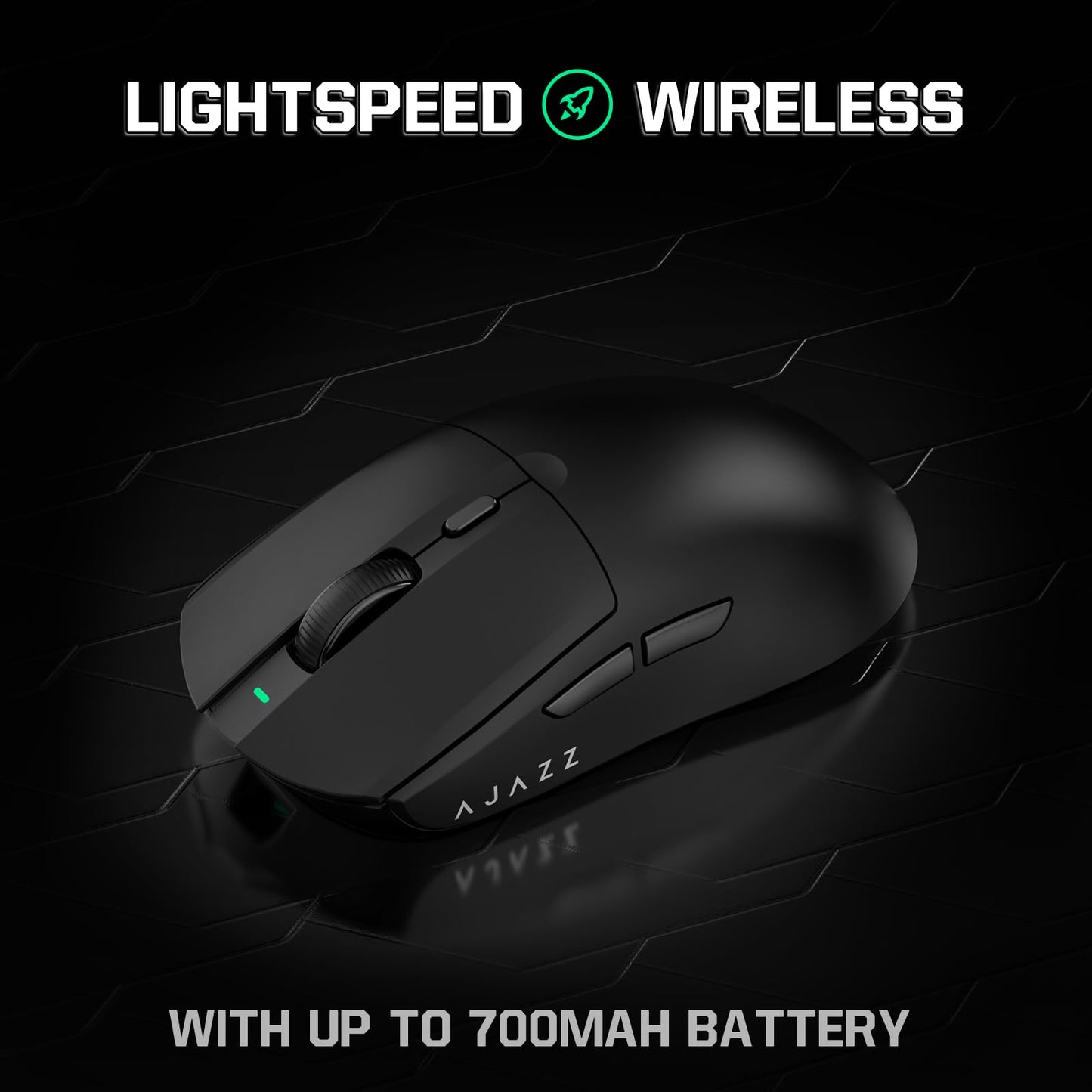 ATTACK SHARK AJ139 G Pro Gaming Mouse - 4K Polling, 26,000 DPI, 6 Programmable Buttons, USB-C, Ergonomic Design, Black