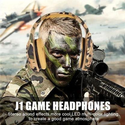 targeal Gaming Headset with Microphone - Noise Canceling, 3.5mm Jack, PC/PS4/PS5/Xbox - Model J1, Color J1-camo1