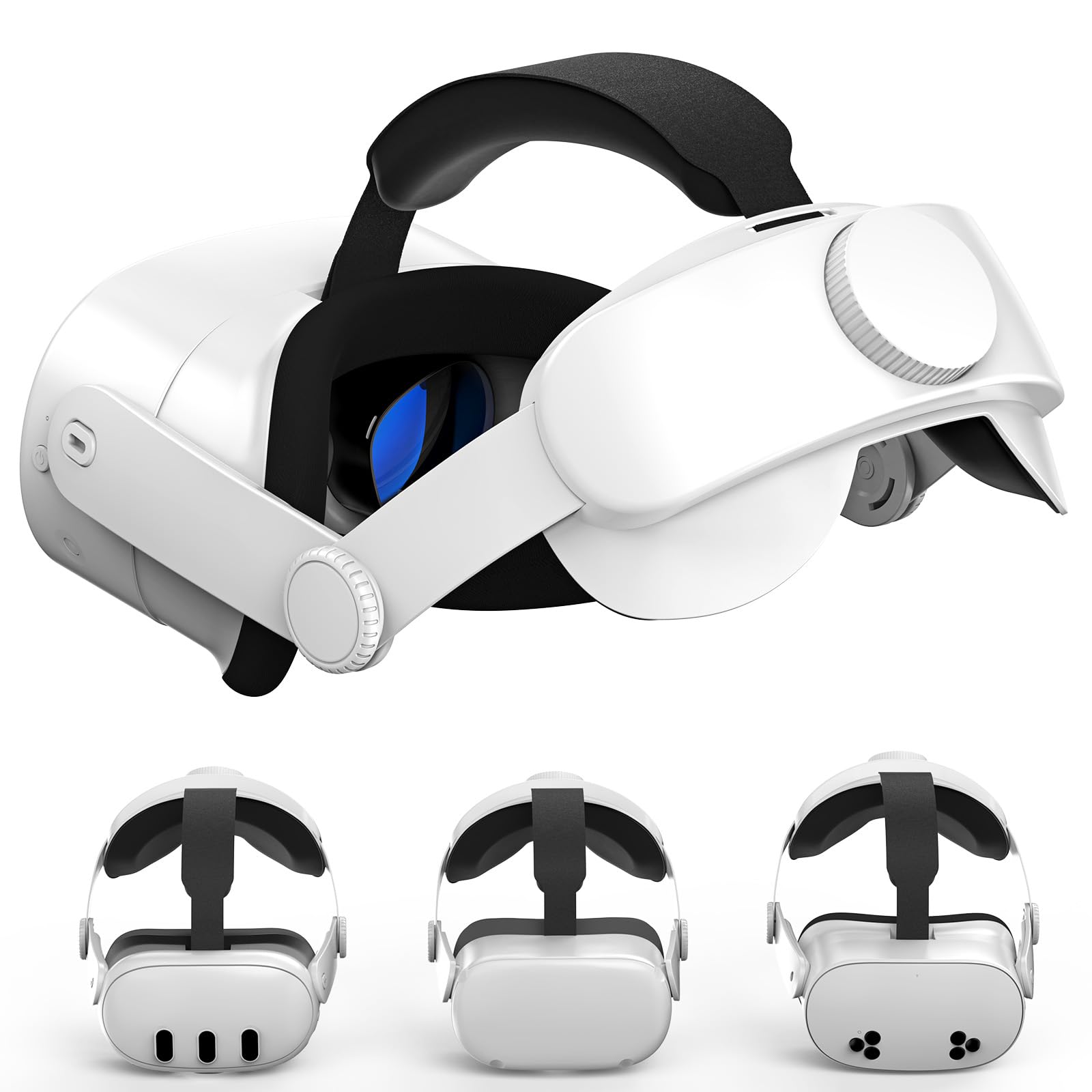 Adjustable Comfort Head Strap for Meta Quest 3S/Quest 3/Quest 2 - Elite Strap Replacement for Enhanced Support  Reduced Pressure & VR Gaming Immersion (T4 Quest 3S/Quest 3/Quest 2 Head Strap)