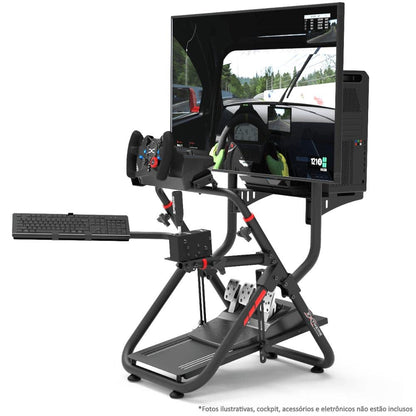 Extreme Simracing TV Stand Add-on for Wheel Stand SXT V2 - Black, Metal, Fits TVs up to 50" - Model 940