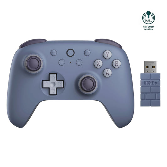 AKNES 8Bitdo Ultimate 2C Wireless 2.4G Controller for Windows PC and Android  Gamepad with Hall Effect Joysticks and Hall Triggers  1000Hz Polling Rate  Remappable L4/R4 Bumpers - Blueberry