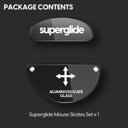 Pulsar Gaming Gears Superglide Mouse Feet - Ultra Strong Glass, Smooth, Durable, Zowie EC Series, Black, Model ZECSGB