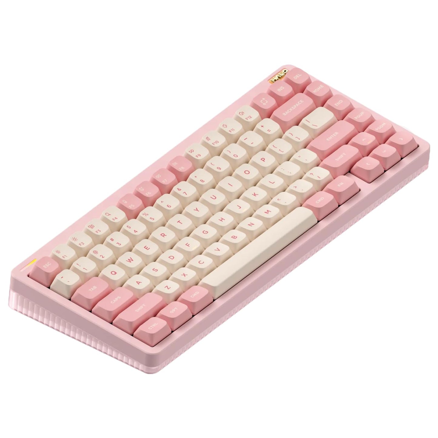 nuphy Halo75 V2 Mechanical Gaming Keyboard - 75% Wireless, Hot Swappable, RGB Backlit, Silent Red Clear-Top Switch, Pink