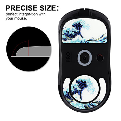 JOMKIZ Glass Mouse Feet Skates - Smooth Upgrade Kit for Logitech G Pro X - Blue