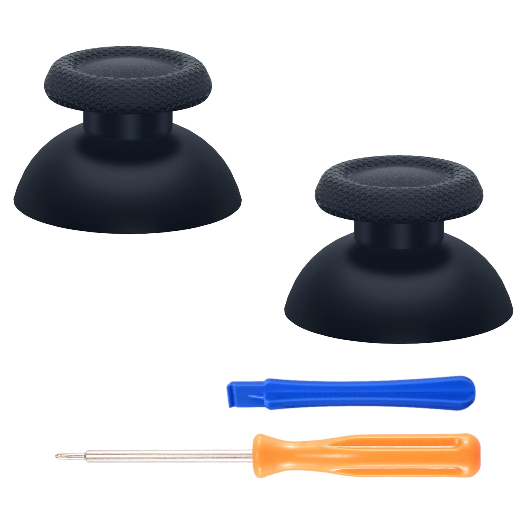 eXtremeRate Solid Black Replacement Thumbsticks for PS5 Controller  Custom Analog Stick Joystick Compatible with PS5  for PS4 All Model Controller - Controller NOT Included