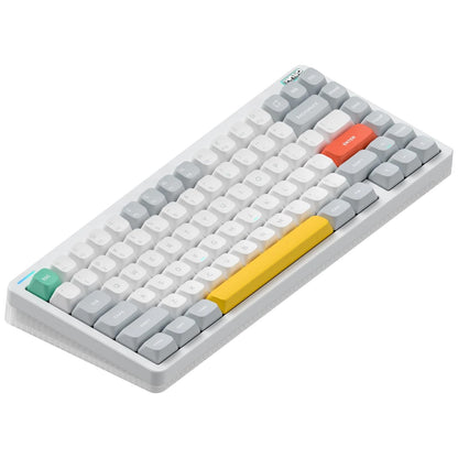 nuphy Halo75 V2 Mechanical Gaming Keyboard - 75% Wireless, Hot Swappable, RGB Backlit, Raspberry (46gf), White