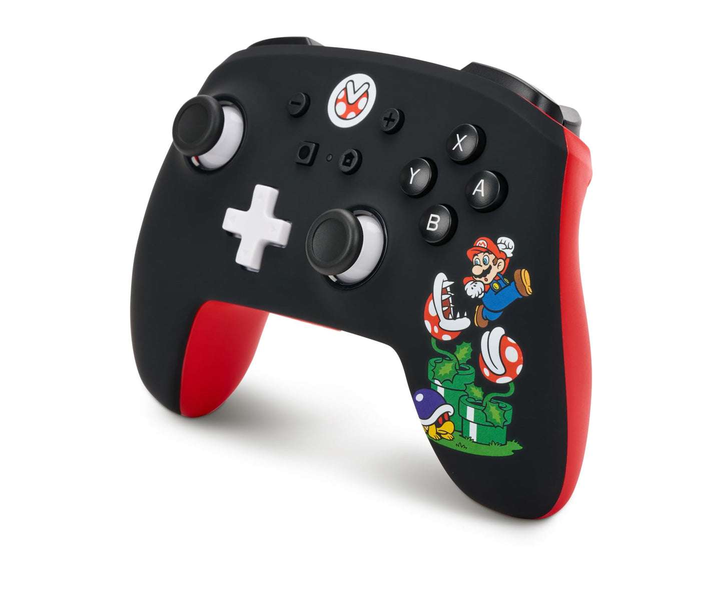PowerA Enhanced Wireless Controller for Nintendo Switch - Mario Mayhem - Blue/Red/Black - Model 1522795-01 - Officially Licensed Gamepad