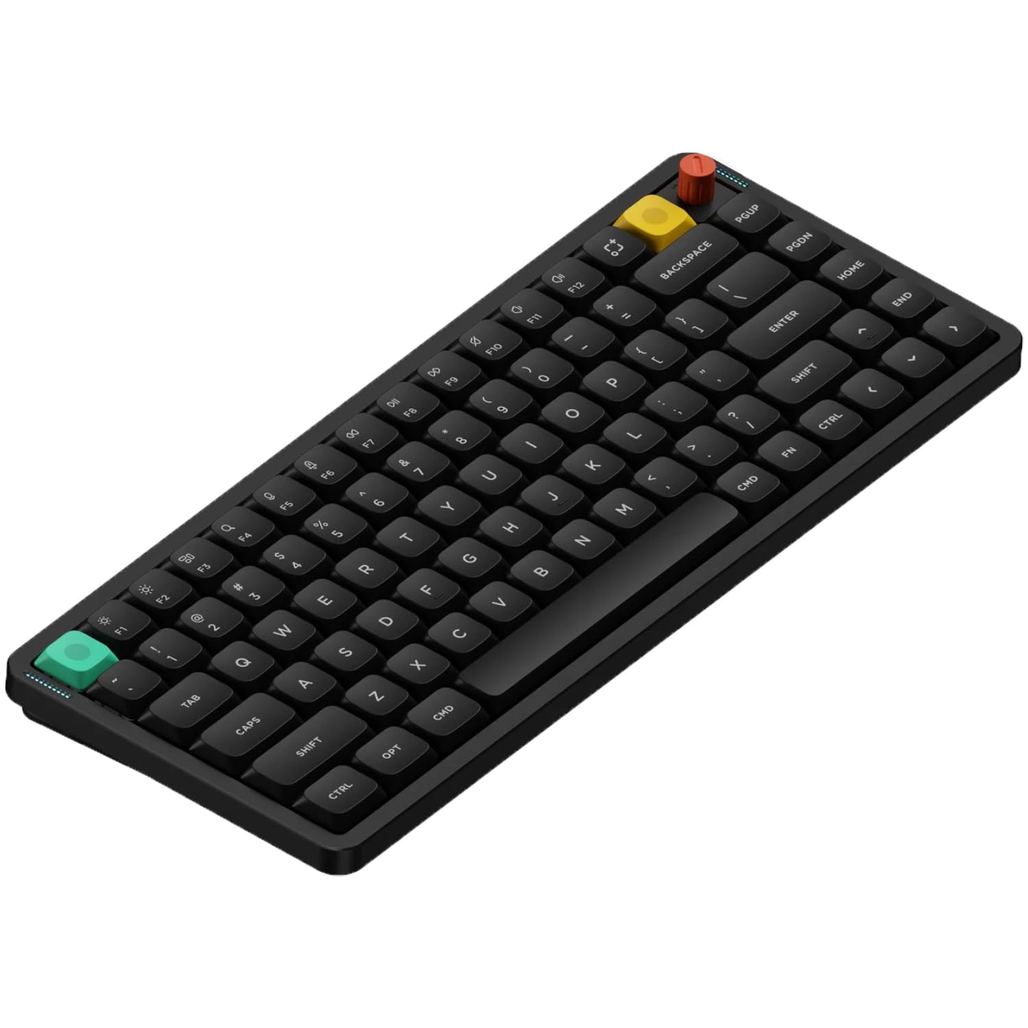 nuphy Air75 V3 Wireless Mechanical Keyboard, 84 Keys, RGB Backlit, Low Profile, Black-Red Nano Switch