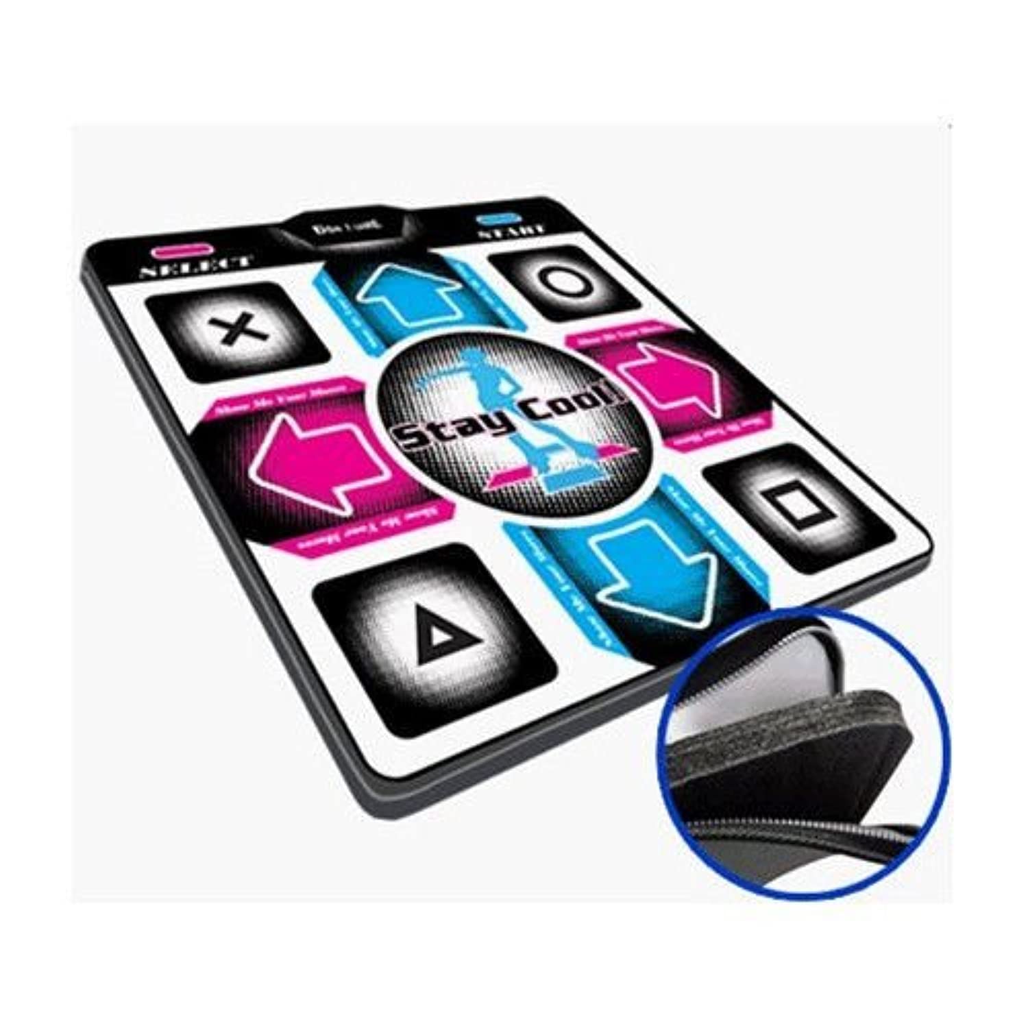 Dance Dance Revolution DDR Game Super Deluxe Pad 4.0 with Foam Insert - Multicolor, Compatible with PS1/PS2