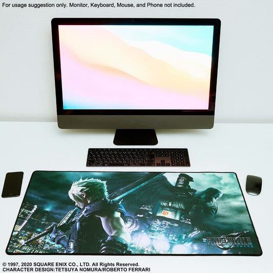 Square Enix Final Fantasy VII Remake Gaming Mouse Pad - 15.8L x 31.5W inches, Multicolor, Model AUG218942