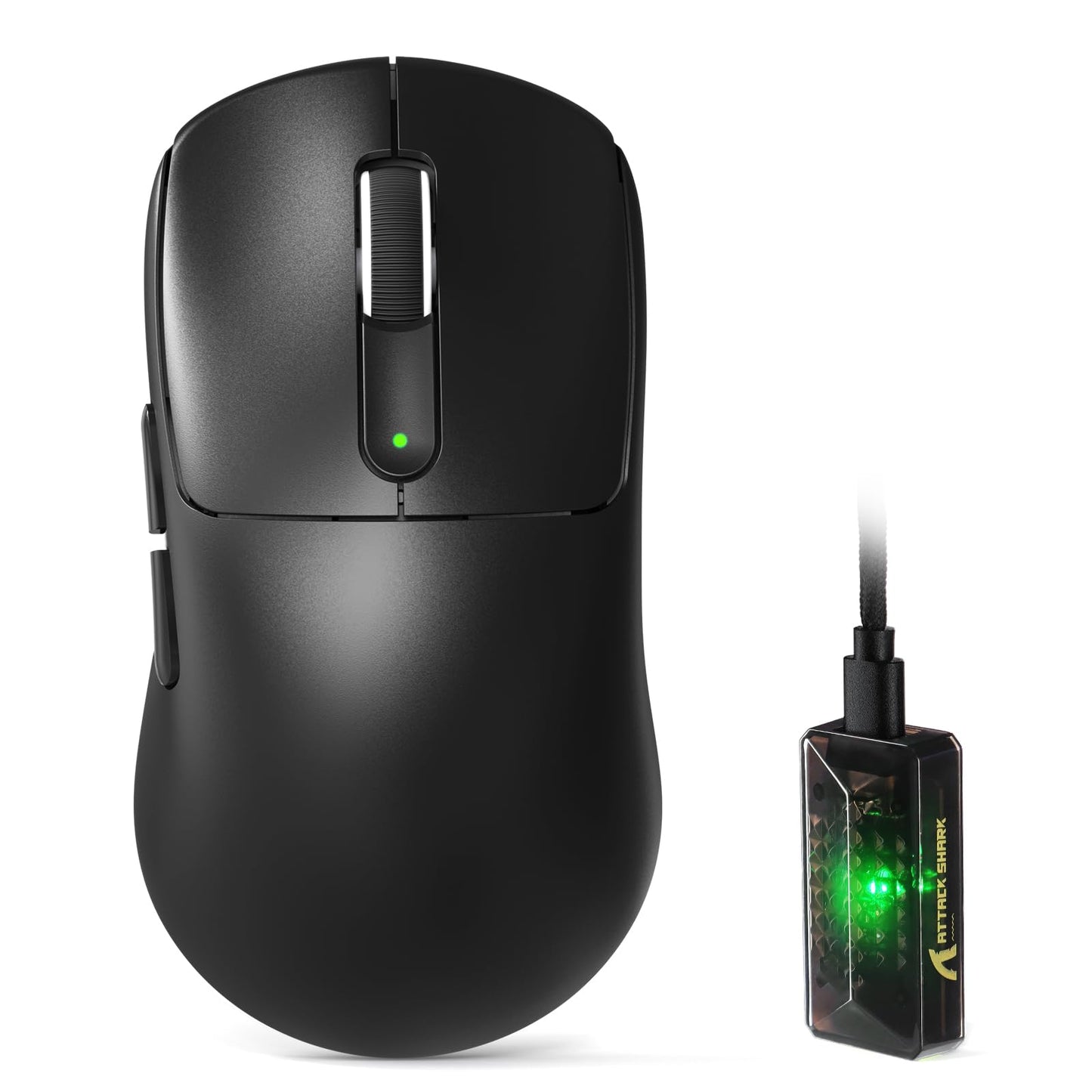 ATTACK SHARK V5 Wireless Gaming Mouse - 42000 DPI, Ultra-Lightweight, Black, Programmable for PC/Mac