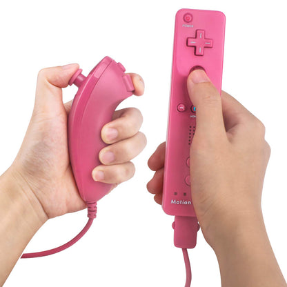 TechKen Wii Controller Replacement - 2 Pack, Compatible with Nintendo Wii/Wii U, 2 Pinks