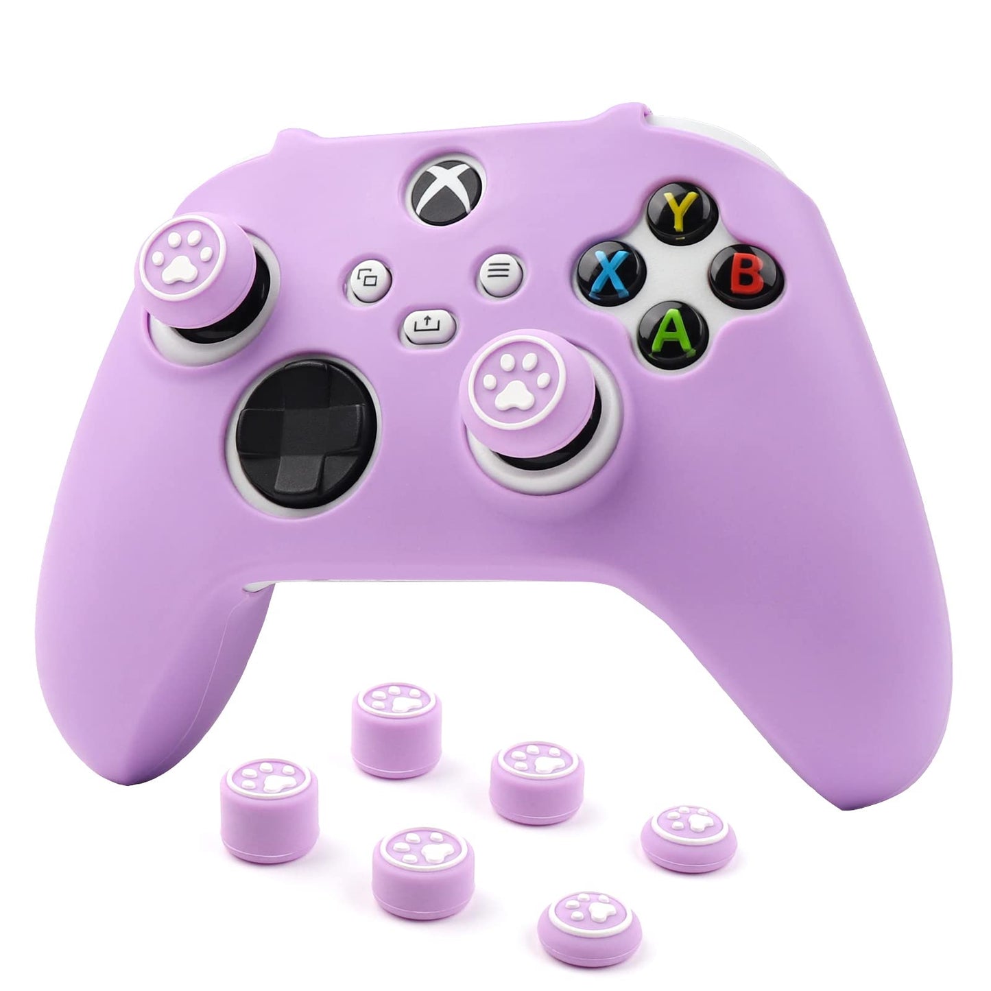 RALAN Xbox Series Controller Skin - Anti-Slip Silicone Cover with 6 Purple Thumb Grips