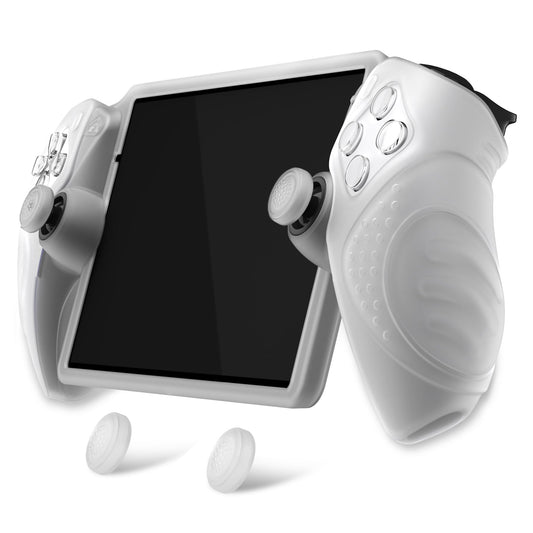 PlayVital Design for PS Portal Cover  Guardian Edition Silicone Protective Case for PS Portal Remote Player with Thumb Grips - Shockproof  Anti-Slip Grip Accessories - Clear White