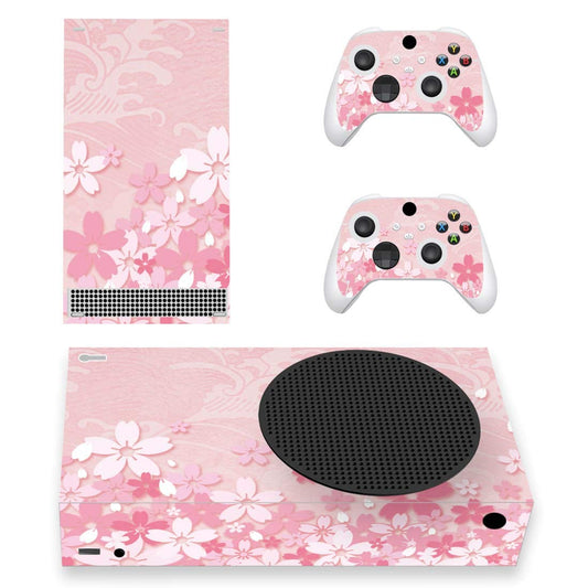 PlayVital Cherry Blossoms Petals Custom Vinyl Skins for Xbox Core Wireless Controller  Wrap Decal Cover Stickers for Xbox Series S Console Controller