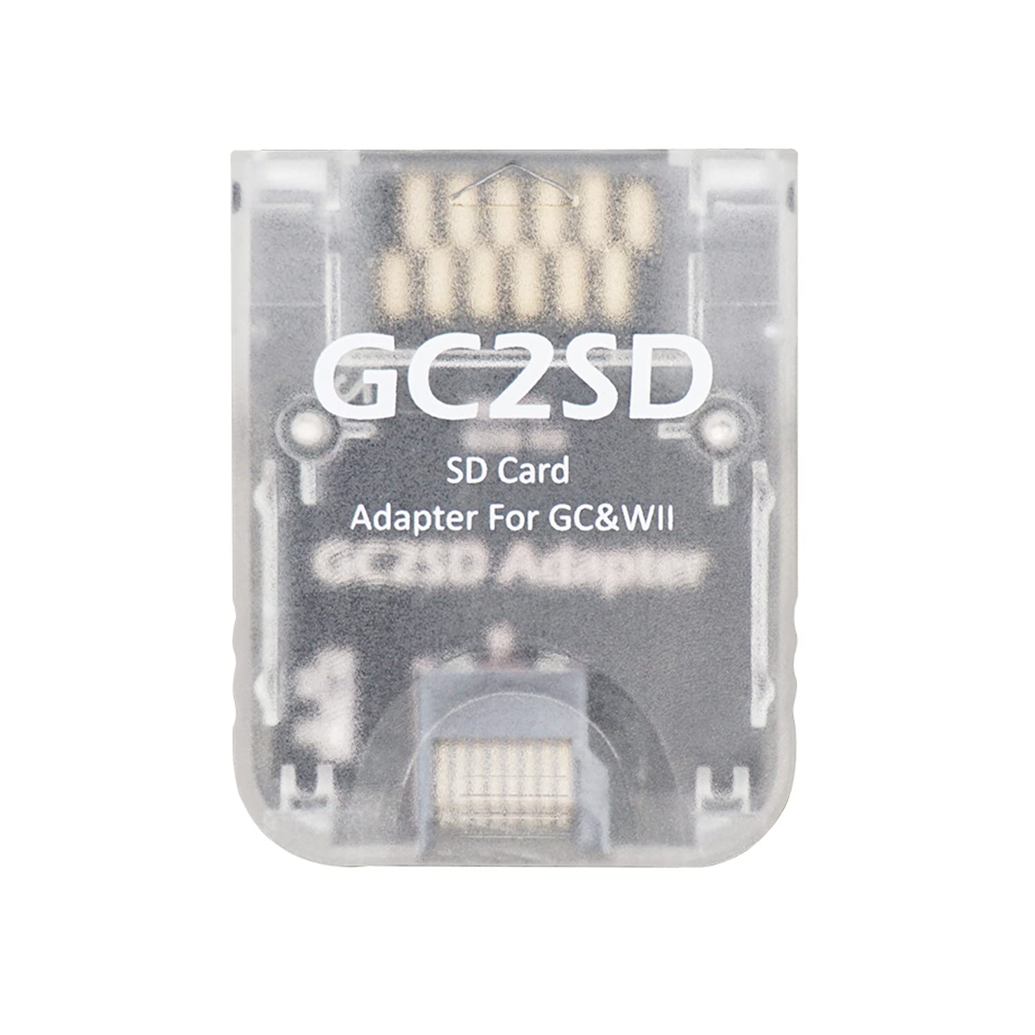AreMe Micro SD Card Adapter TF Card Reader for Gamecube Wii - Transparent