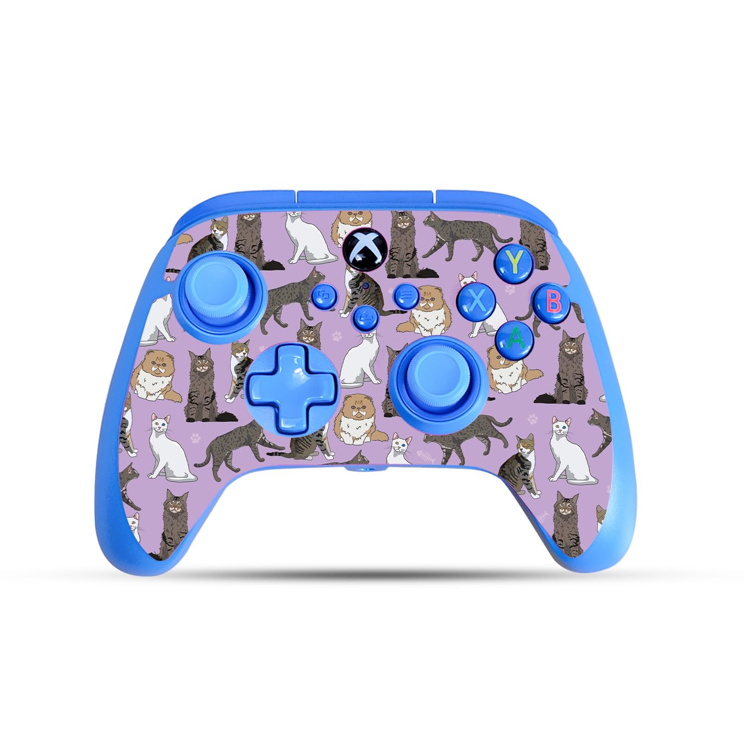 Gaming Skin Compatible with PowerA Xbox Series X|S Enhanced Wired Controller - Cat Chaos - Premium 3M Vinyl Protective Wrap Decal Cover - Easy to Apply | Crafted in The USA by MightySkins