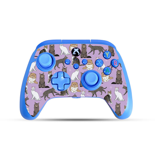 Gaming Skin Compatible with PowerA Xbox Series X|S Enhanced Wired Controller - Cat Chaos - Premium 3M Vinyl Protective Wrap Decal Cover - Easy to Apply | Crafted in The USA by MightySkins