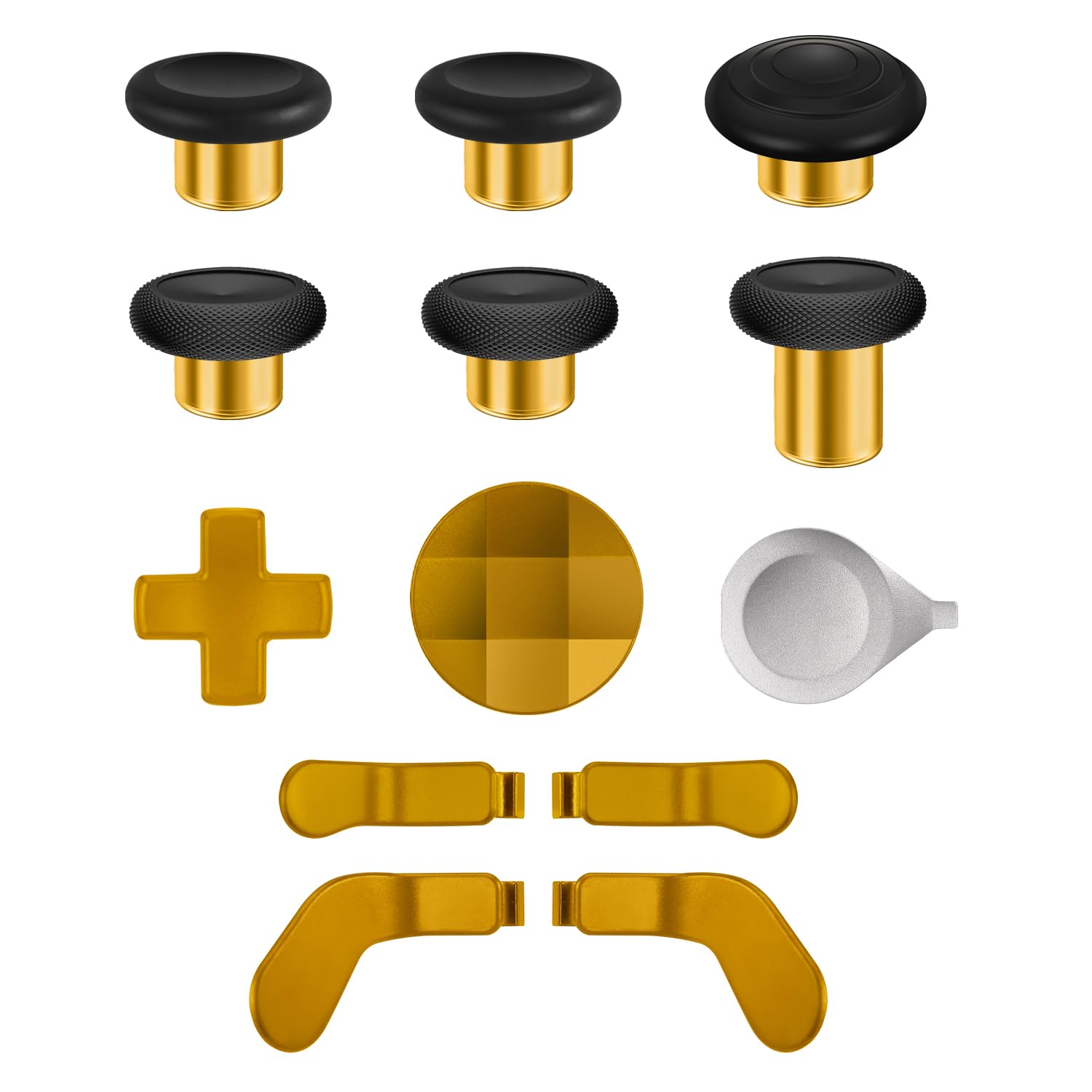 Accessories for Xbox fine design Controller Series 2 - 13 in 1 Replacement Paddles Gold Color Thumbsticks Analog Sticks Joystick Parts Repair Kit Component Set with 2 D-Pads  1 Tool