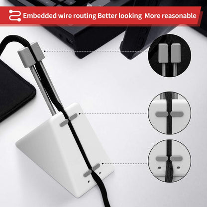HOTLINEGAMES Mouse Bungee Cord Clip for Esports FPS - White, Model 3.0