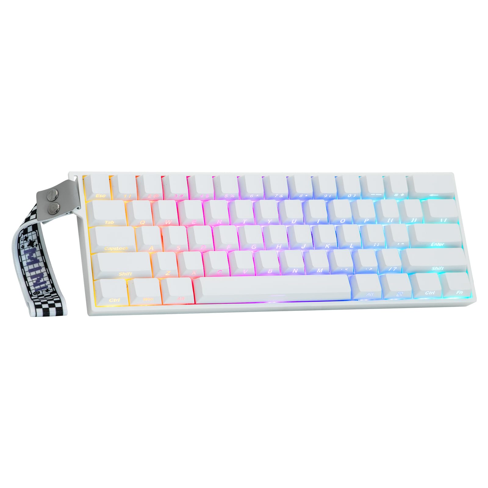 MechLands Aula Mini60 HE PRO Wireless Hall Effect Gaming Keyboard  4000mAh  SOCD & DKS  Magnetic Keyboard with Fast Trigger  Adjustable Actuation  8K Polling  RGB Backlit  Sound Dampening (White)