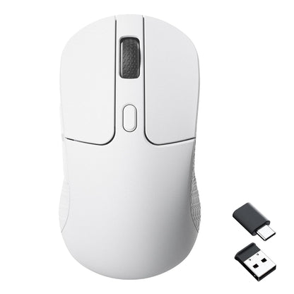 Keychron M3 Wireless Gaming Mouse - Tri-Mode 2.4 GHz/Bluetooth 5.1, 26000 DPI, RGB Backlit, Lightweight, White