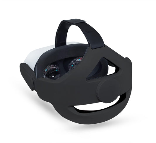 TNE Headband for Oculus Quest 2/Meta Quest 3 Headset Virtual Reality VR | Replacement Accessories for Quest 2/3 Elite Head Strap Reduce Head Pressure  Enhanced Support  Large Cushion (Black)