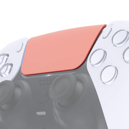 eXtremeRate Coral Soft Touch Replacement Touchpad Cover for PS5 Controller BDM-010/020/030/040/050, Custom Repair Part
