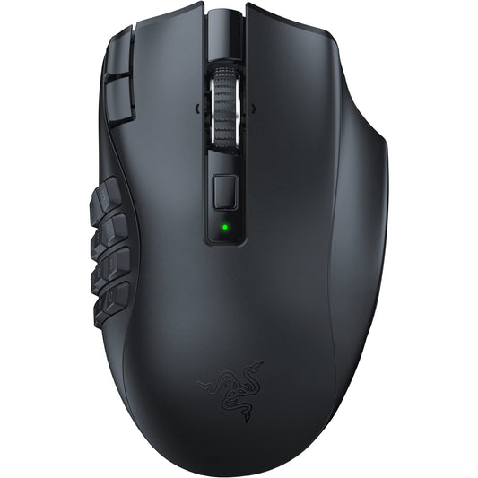 Razer Naga V2 HyperSpeed Wireless MMO Gaming Mouse: 19 Programmable Buttons - HyperScroll Technology - Focus Pro 30K Optical Sen