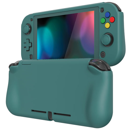 PlayVital ZealProtect Case for Nintendo Switch Lite - Ergonomic Grip, Shock-Absorbent, Anti-Scratch, Hunter Green