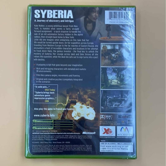 Microsoft Syberia Game for Xbox - Engaging Adventure Game Experience