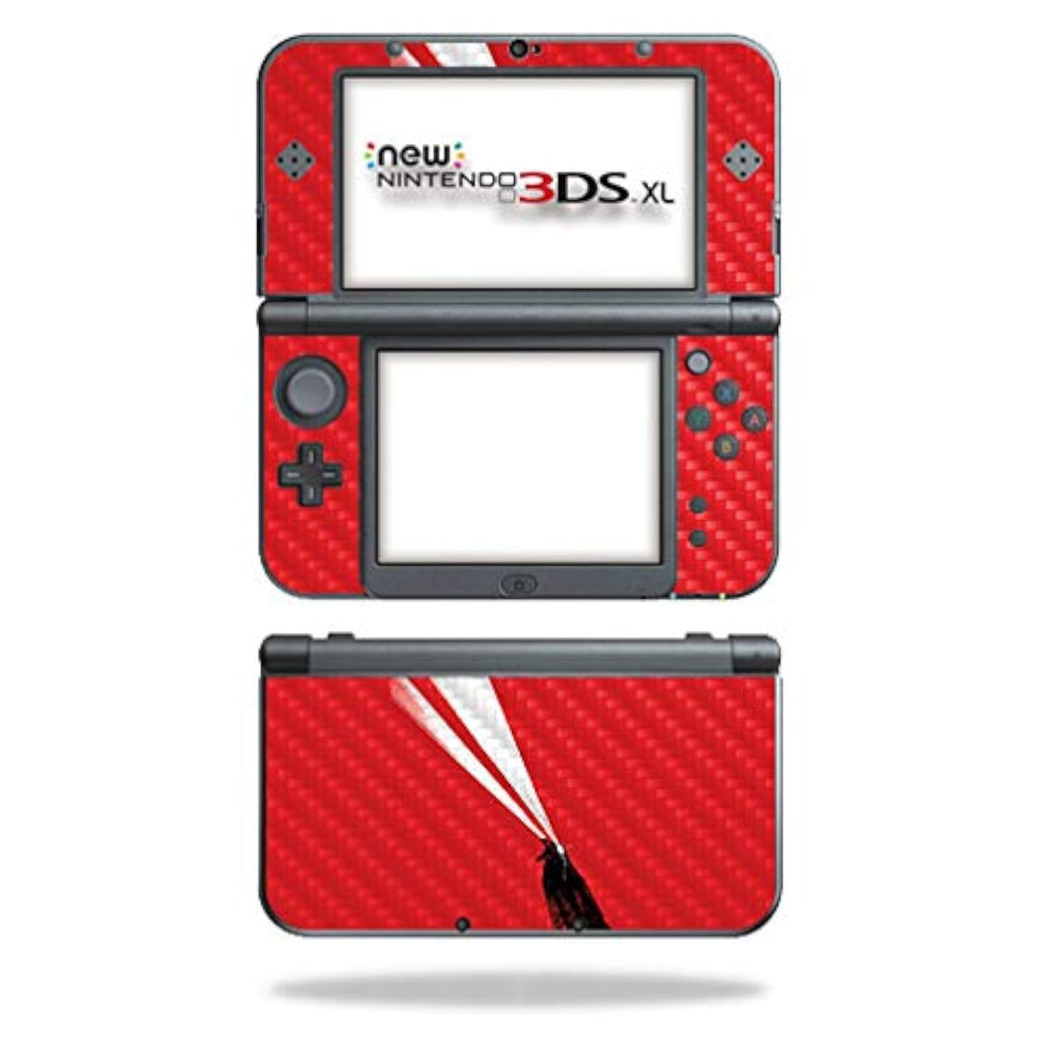 MightySkins Carbon Fiber Skin for Nintendo New 3DS XL (2015) - Laser Crow | Protective  Durable Textured Carbon Fiber Finish | Easy to Apply  Remove  and Change Styles | Made in The USA