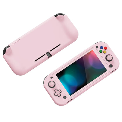 PlayVital ZealProtect Case for Nintendo Switch Lite - Hard Shell, Ergonomic Grip, Screen Protector, Cherry Blossoms Pink