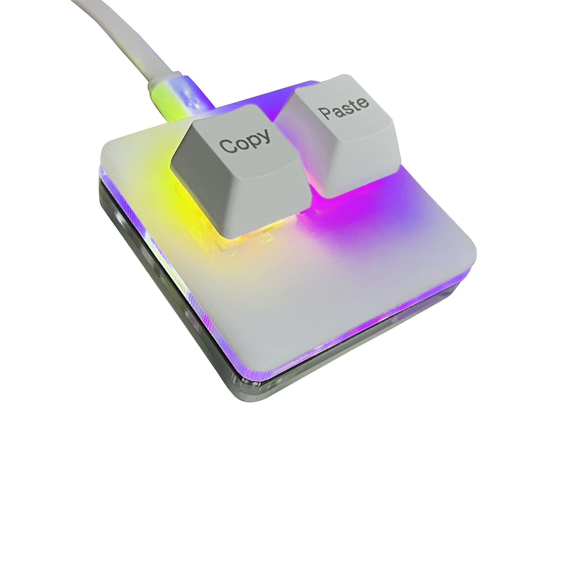 BTXETUEL One-Handed Mechanical Gaming Keyboard, Cherry Switch, RGB Backlit, Mini USB, 2*2*1 inch, White, Clavier OSU