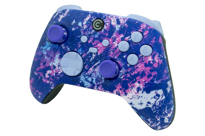 Custom Controllerzz Wireless Controller for Xbox & PC - Purple Chaos & Light Violet Inserts