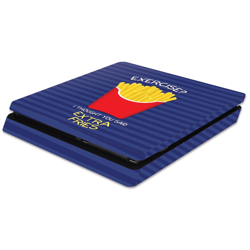 MIGHTY SKINS PS4 Slim Skin - Extra Fries Vinyl Decal Wrap, Durable & Protective, Easy to Apply, Model SOPS4SL-Extra Fries