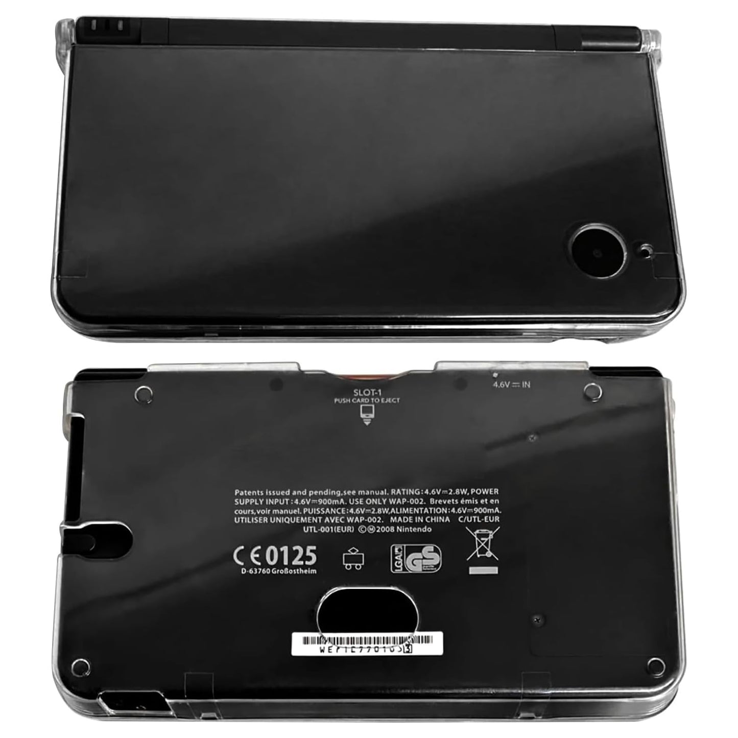 OSTENT Hard Crystal Clear Game Case for Nintendo DSi LL/XL - Durable Protection Shell