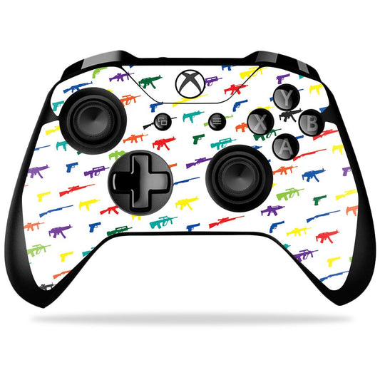 MightySkins Skin Compatible with Microsoft Xbox One X Controller - Fun Guns | Protective  Durable  and Unique Vinyl Decal wrap Cover | Easy to Apply  Remove  and Change Styles | Made in The USA