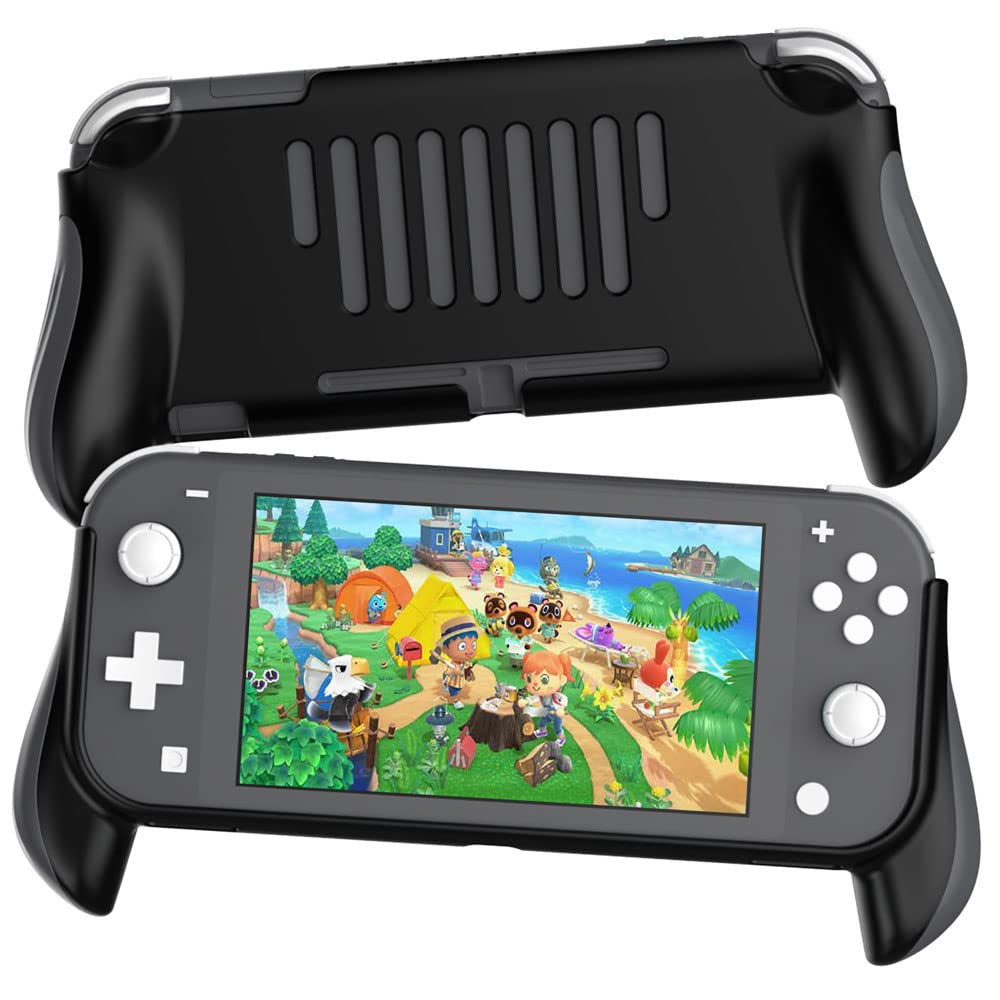 VOVIGGOL Grip Designed for Nintendo Switch Lite Grip Case  Ergonomic Comfortable Handheld Protective Gaming Case Portable Cover Hand for Nintendo Switch lite Accessorie (Black)