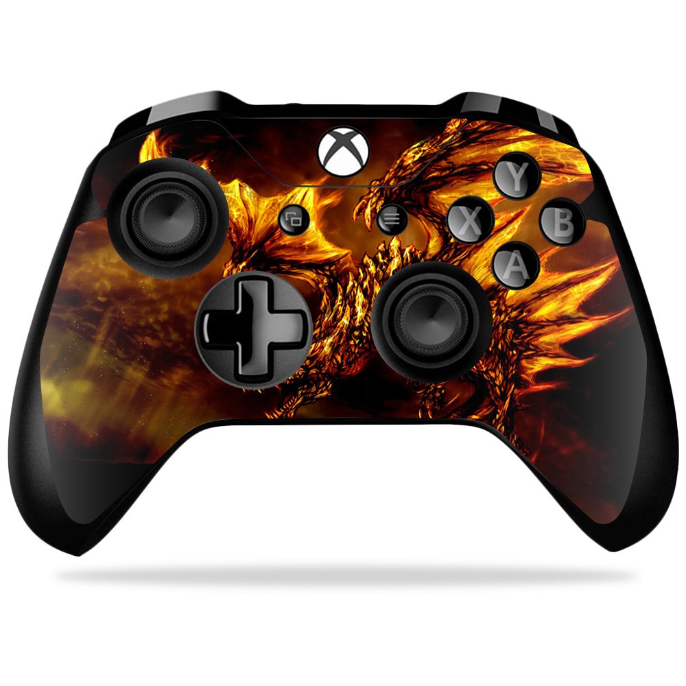 MIGHTY SKINS Xbox One X Controller Skin - Golden Dragon Vinyl Decal Wrap, 0.1 x 9 inches, Easy Apply/Remove, Durable Protection