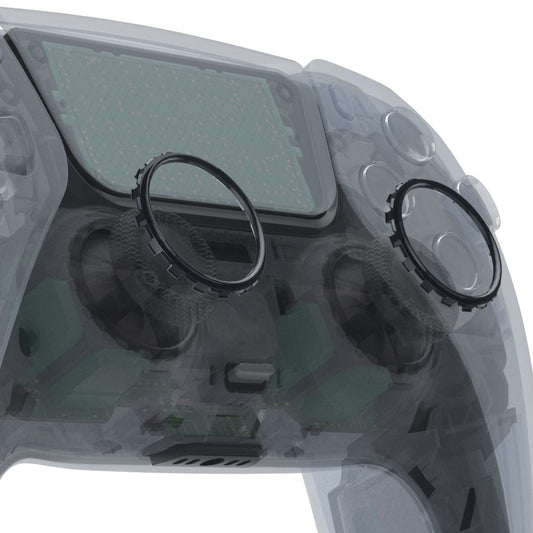 eXtremeRate Solid Black Replacement Accessories for PS5 Controller  Custom Accent Rings for PS5 Controller - Controller NOT Included