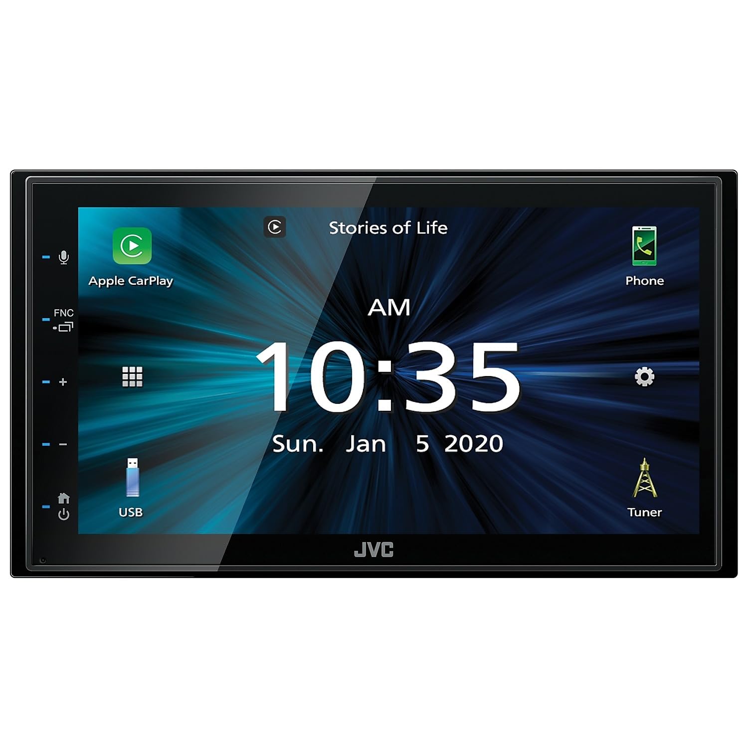 JVC KW-M56BT Apple CarPlay Android Auto Multimedia Player w/ 6.8 Capacitive Touchscreen, Bluetooth Audio and Hands Free Calling,